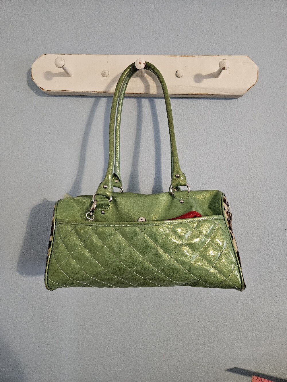 Lux De Ville Green Quilted Shoulder Bag - Women's Handbag